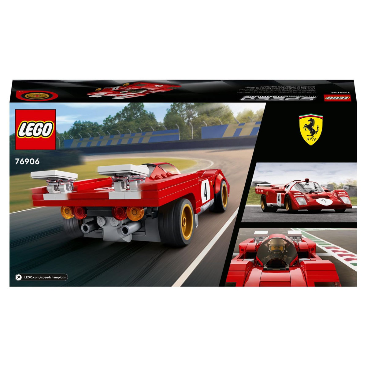 LEGO Speed Champions 76906 1970 Ferrari 512 M, Modèle Réduit de Voiture de Course, Jouet de Construction pour Enfants à Collectionner