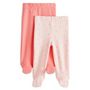 Voir la diapositive 1 : INEXTENSO Lot de 2 pantalons de naissance avec pieds à pois bébé fille
