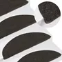 VIDAXL Tapis d'escalier autocollants 15 pcs 56x17x3 cm Noir