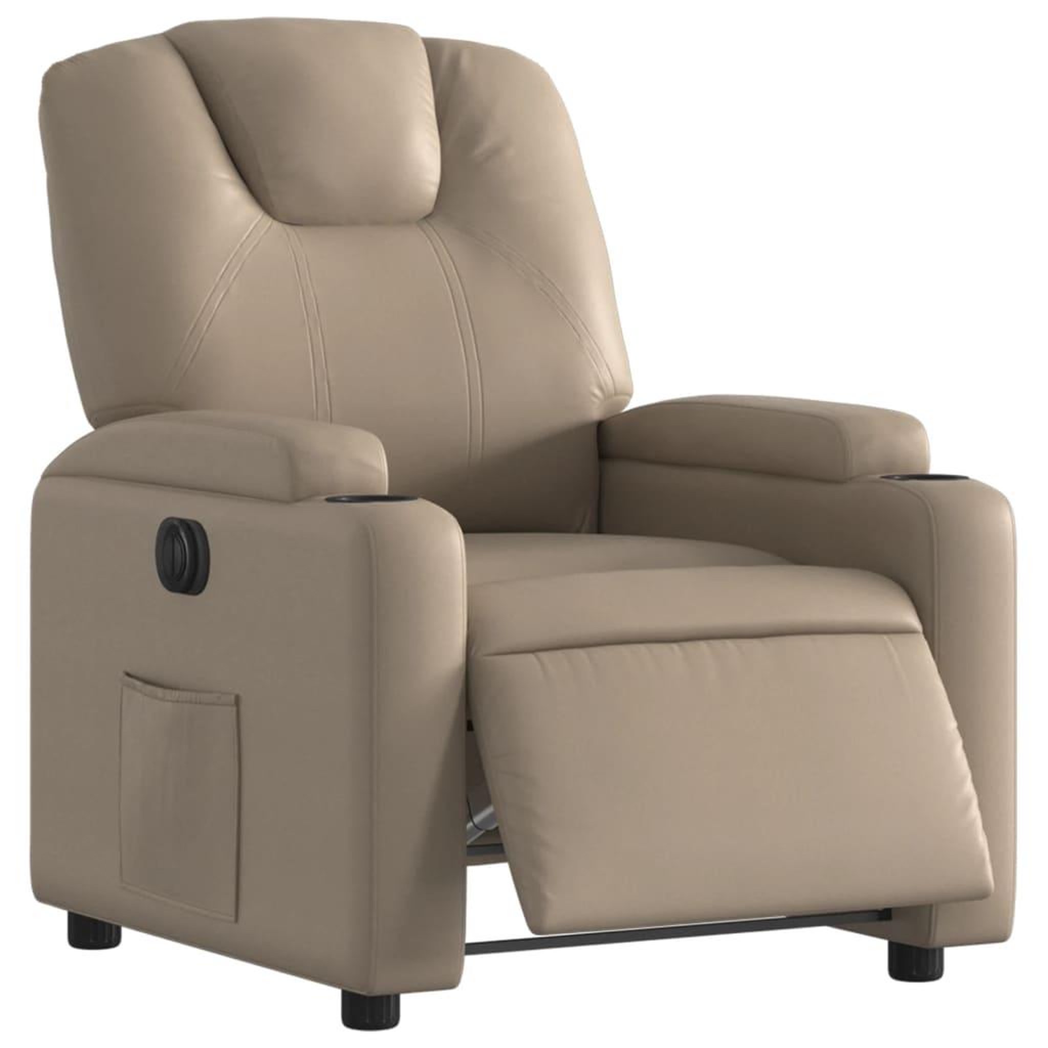 Voir la diapositive 3 : VIDAXL Fauteuil inclinable electrique Cappuccino Similicuir