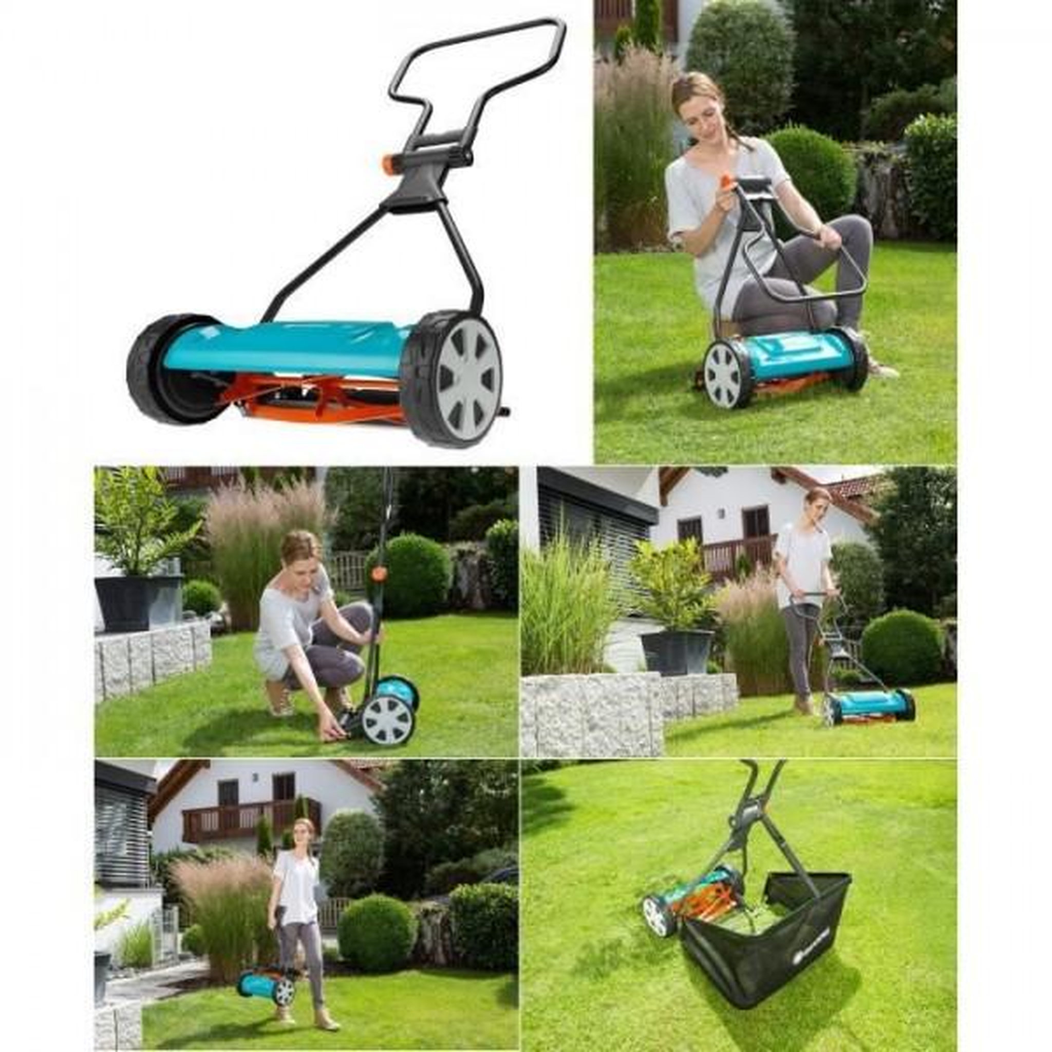 Voir la diapositive 4 : Gardena Tondeuse a Gazon   hélicoidale 330 Classic - GARDENA - Coupe sans friction - Guidon ergonomique - Surface tonte max 150m²
