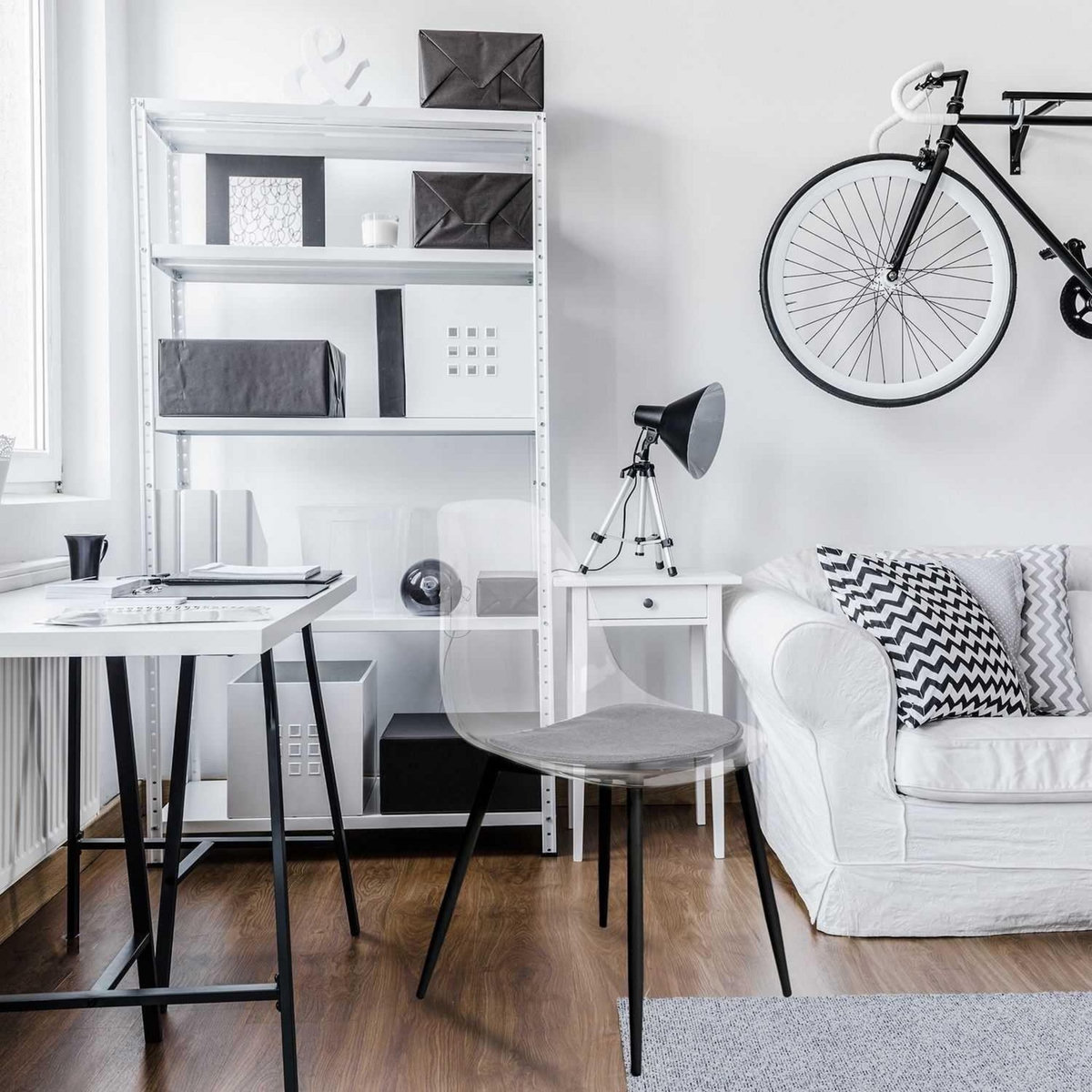 TOILINUX Lot de 2 Chaises design transparent Lilia - Noir