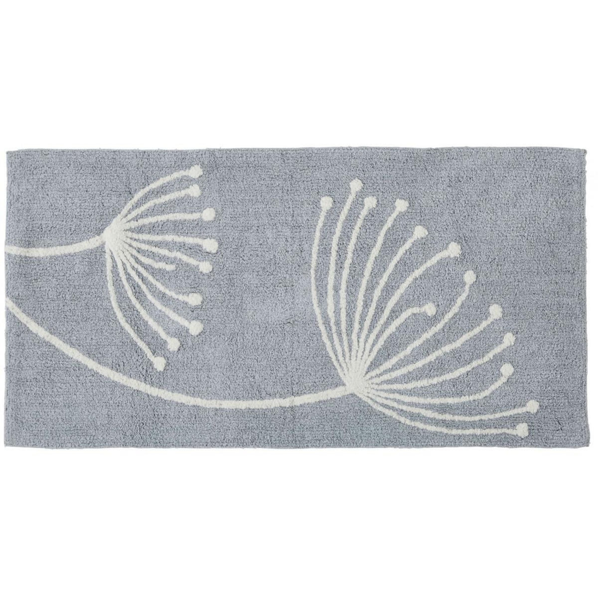 GUY LEVASSEUR Tapis déco pissenlit en coton tufté 60x120cm