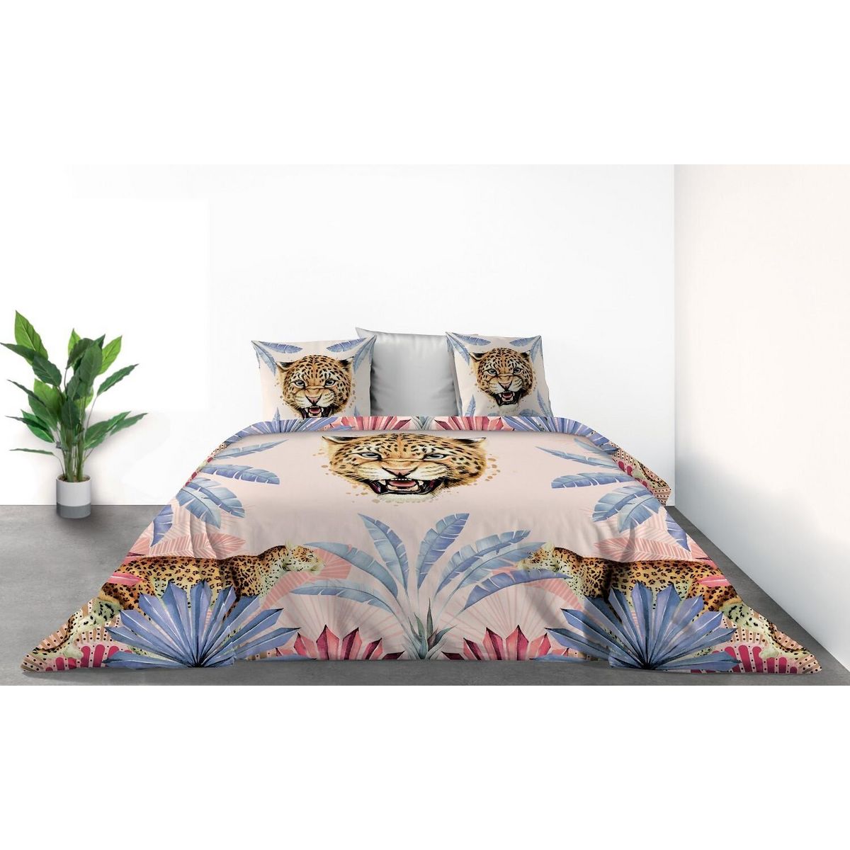 Les Ateliers du Linge Parure De Couette 3pcs 260x240cm 100% Coton 47 Fils/cm2-java