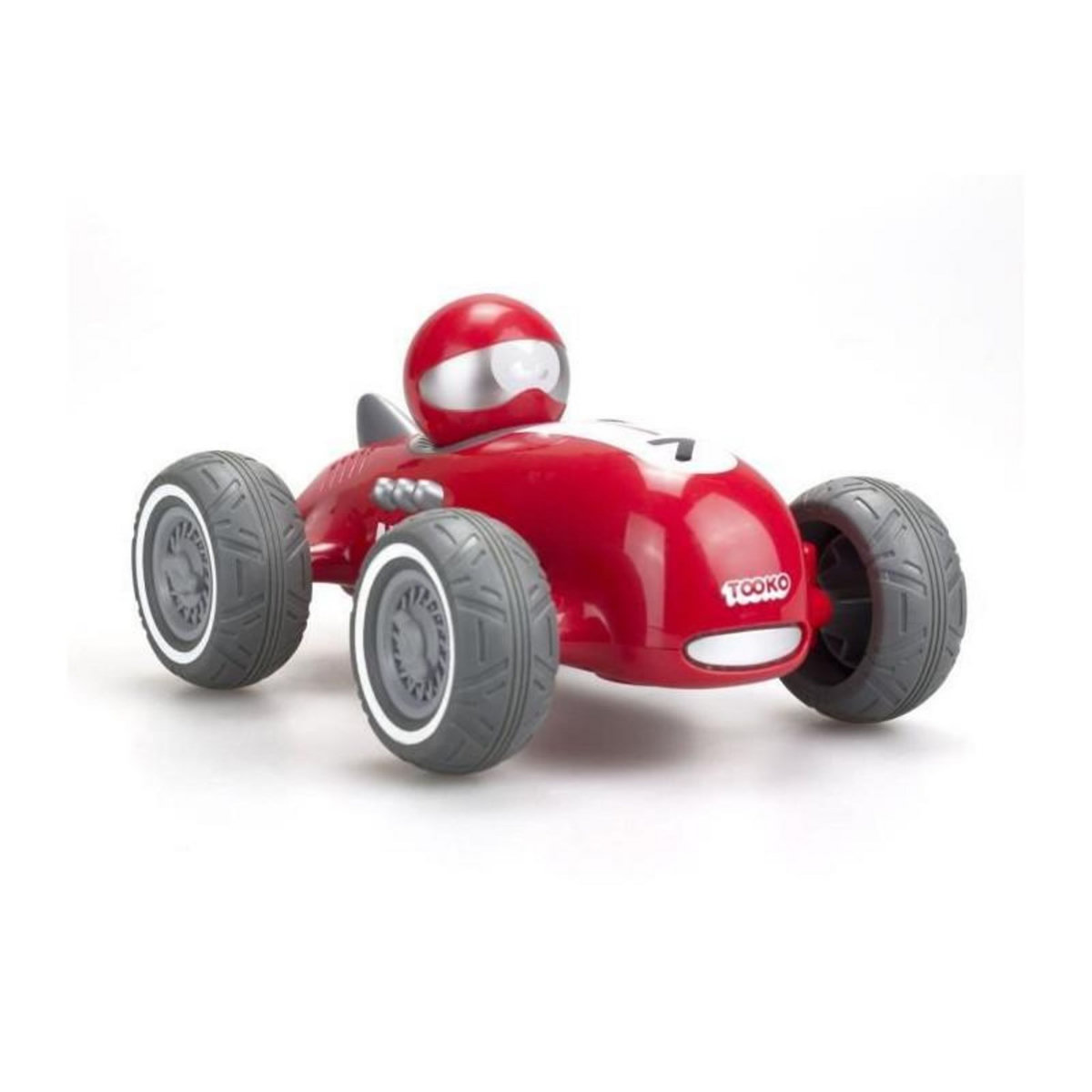 TOOKO TOOKO - Ma premiere voiture telecommandee de course - Look Vintage - Des 3 ans - Coloris aleatoire : rouge ou jaune - 13 cm