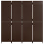 Voir la diapositive 5 : VIDAXL Cloison de separation 4 panneaux marron resine tressee