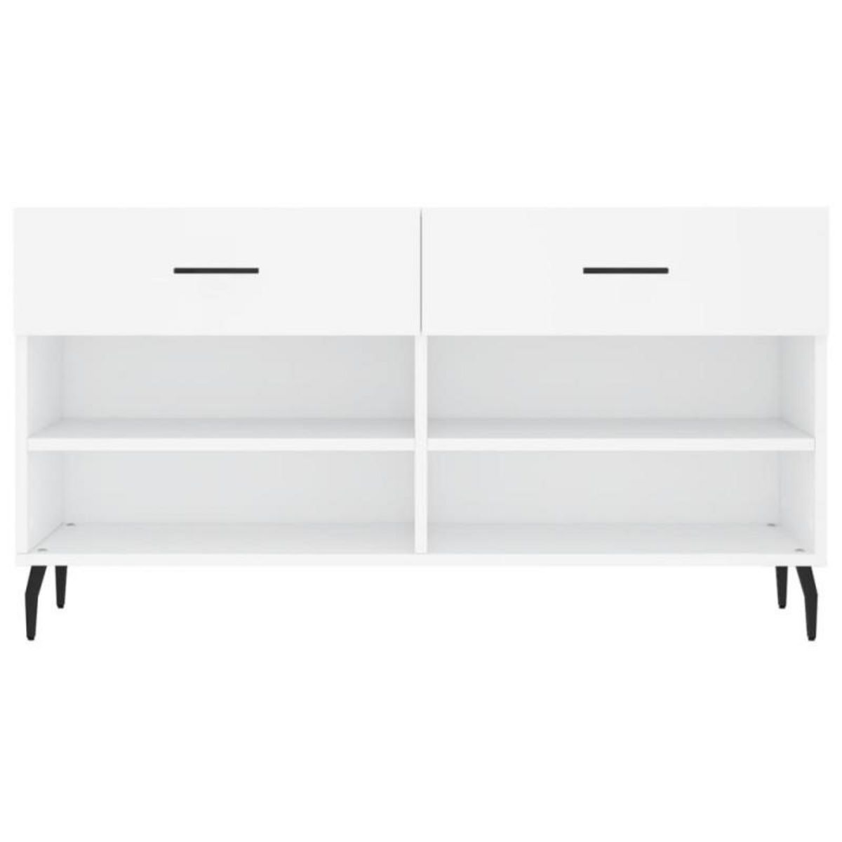 VIDAXL Banc à chaussures blanc 102x35x55 cm bois d ingénierie