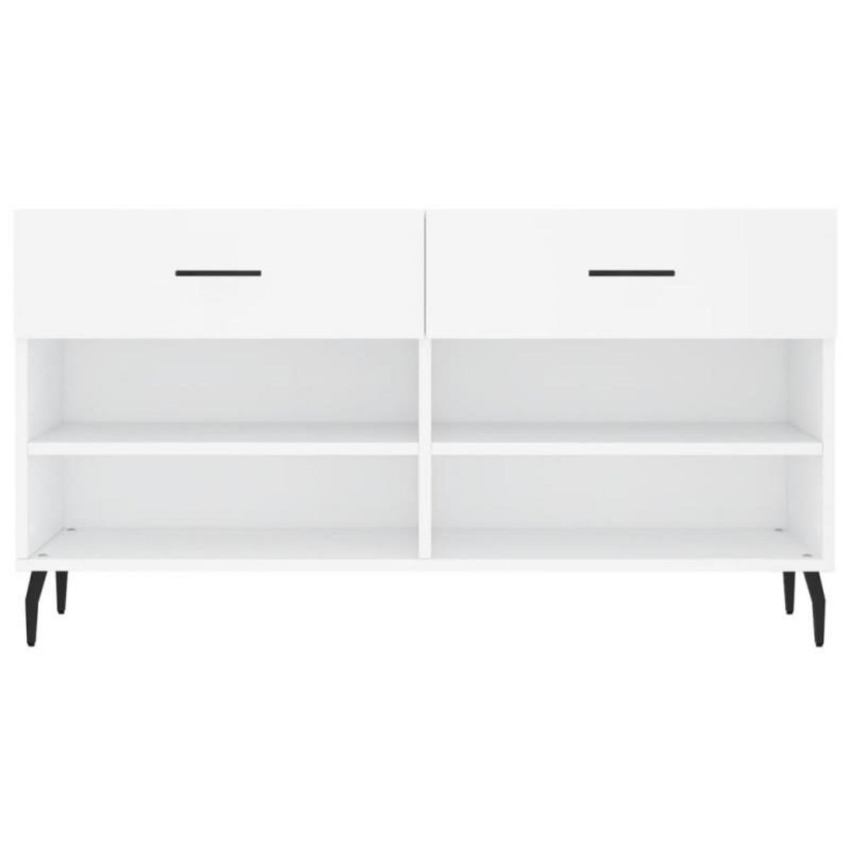 VIDAXL Banc à chaussures blanc 102x35x55 cm bois d ingénierie