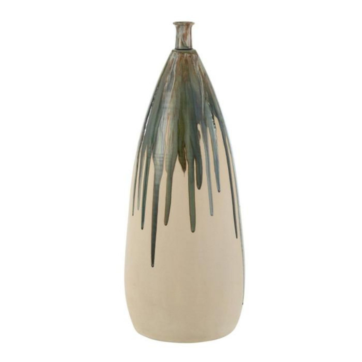 Paris Prix Vase Déco en Céramique  Peinture  73cm Vert
