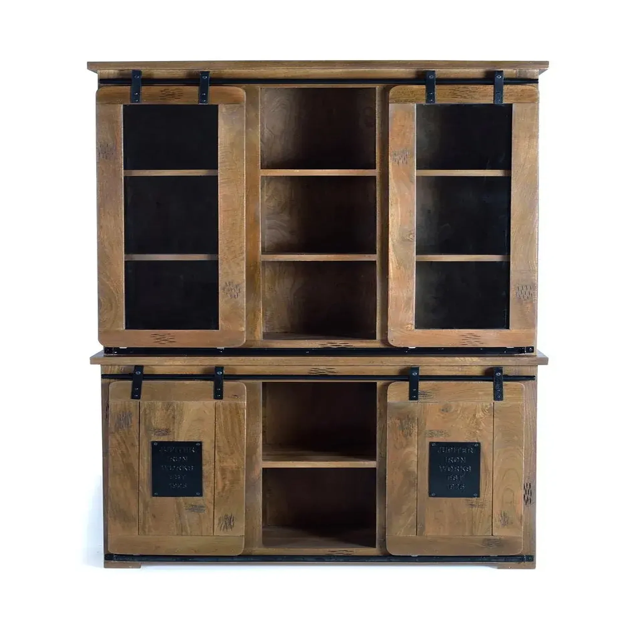 GINER Y COLOMER SL Vaisselier en bois de manguier 120 cm style industriel