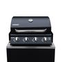 Voir la diapositive 5 : SWEEEK Barbecue à gaz avec 4 brûleurs à poser avec récupérateur de graisse + Meuble de cuisine extérieure en acier L80cm
