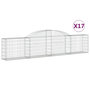 Voir la diapositive 2 : VIDAXL Paniers a gabions arques 17 pcs 300x30x60/80 cm Fer galvanise