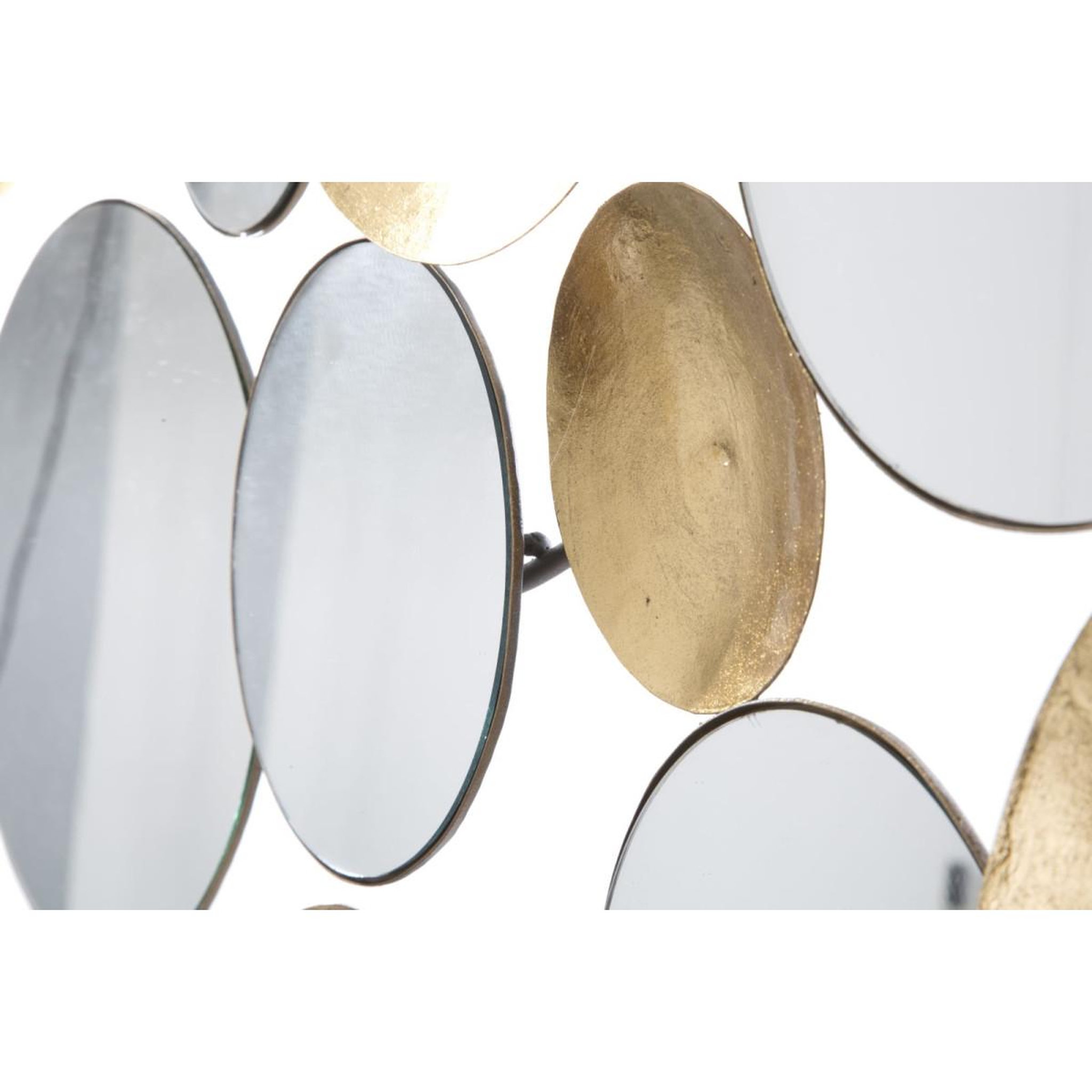 Voir la diapositive 5 : Paris Prix Décoration murale en métal  miroirs  118cm or
