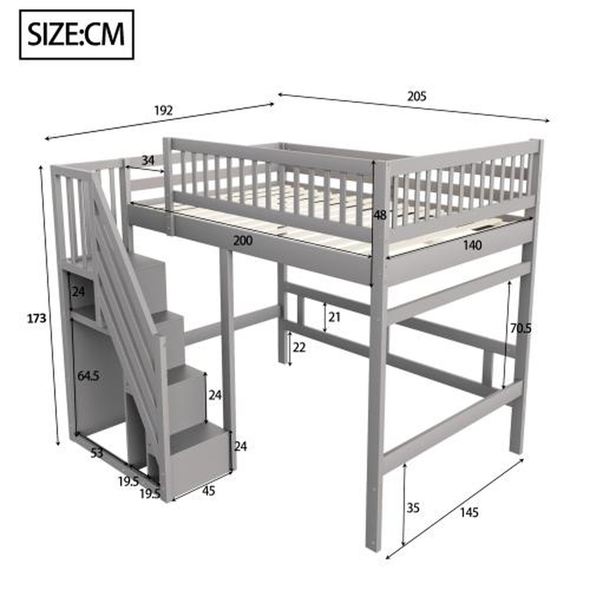 Voir la diapositive 3 : MERAX Lit mezzanine enfant