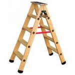 OUTIFRANCE Escabeau double plans à sangle 5 marche + tablette