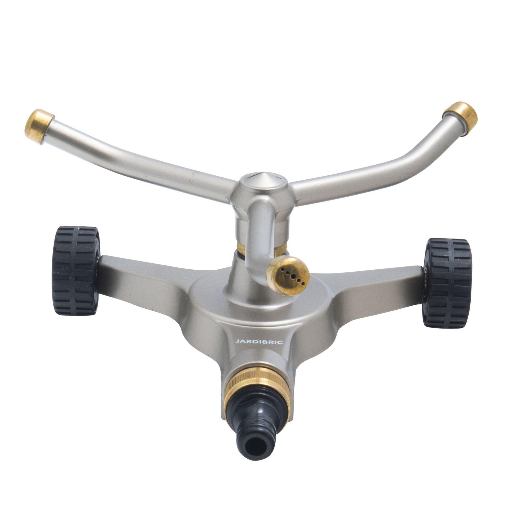 Voir la diapositive 4 : Jardibric Arroseur rotatif 3 bras sur roues