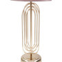 Voir la diapositive 3 : Paris Prix Lampe à Poser Design en Métal  Krista  55cm Rose & Or