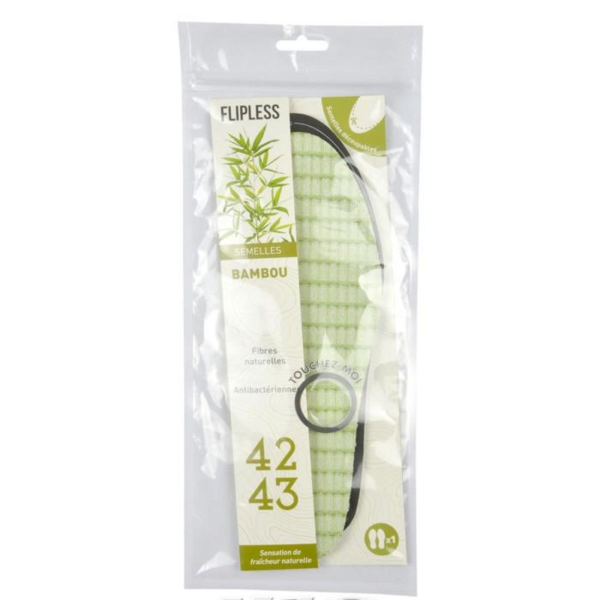 Paris Prix Semelles Chaussures  Bambou  Taille 42/43 Vert