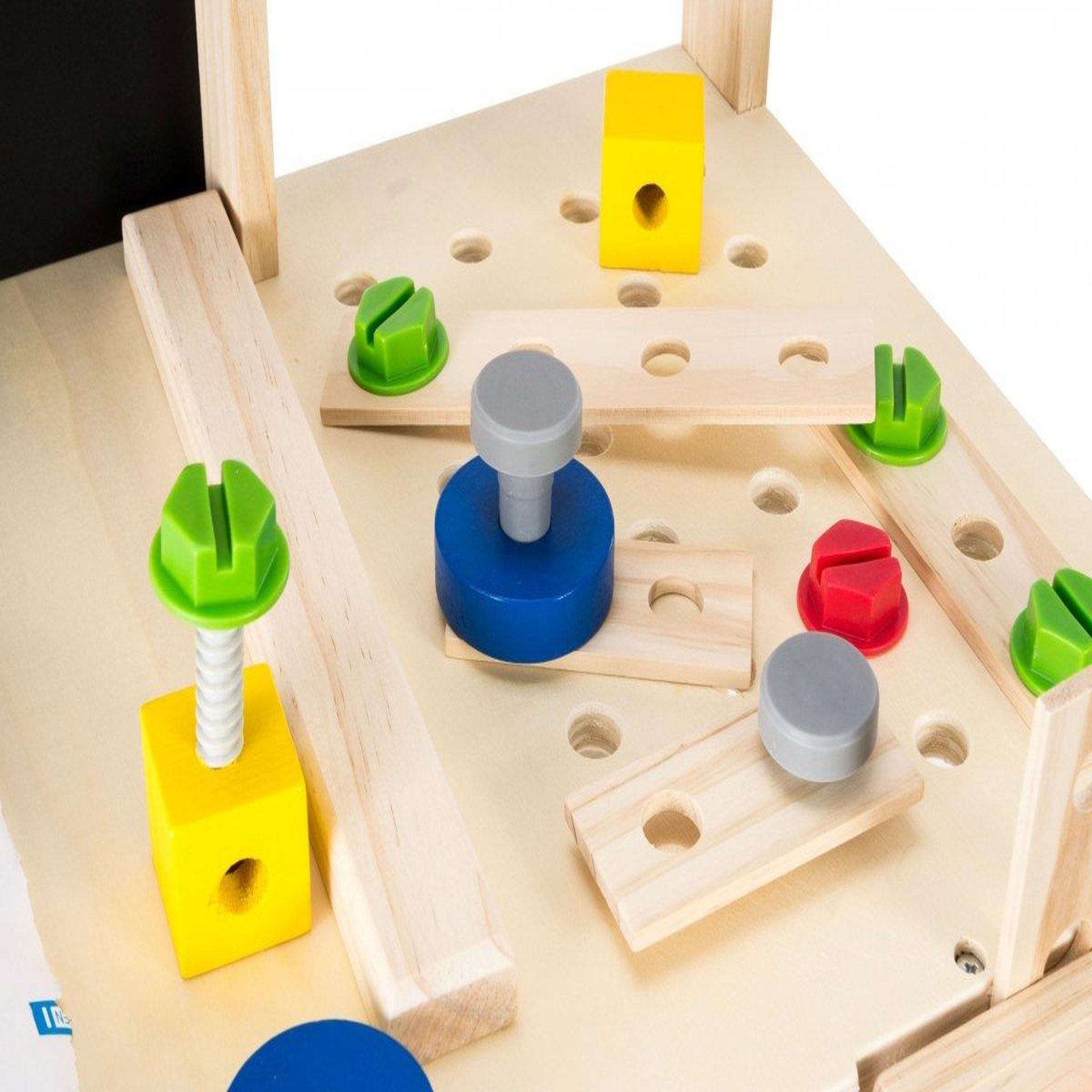 Voir la diapositive 5 : MAMABRUM Etabli Enfant Atelier de Bricolage Bois avec Ceinture Papier Tableau, Kit 75 Pièces Table de travail