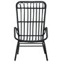 Voir la diapositive 2 : VIDAXL Chaise de jardin Resine tressee Noir