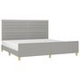 Voir la diapositive 3 : VIDAXL Cadre de lit sans matelas gris clair 200x200 cm tissu