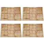 VIDAXL Dalles de terrasse 24 pcs 50x50 cm Bois Marron