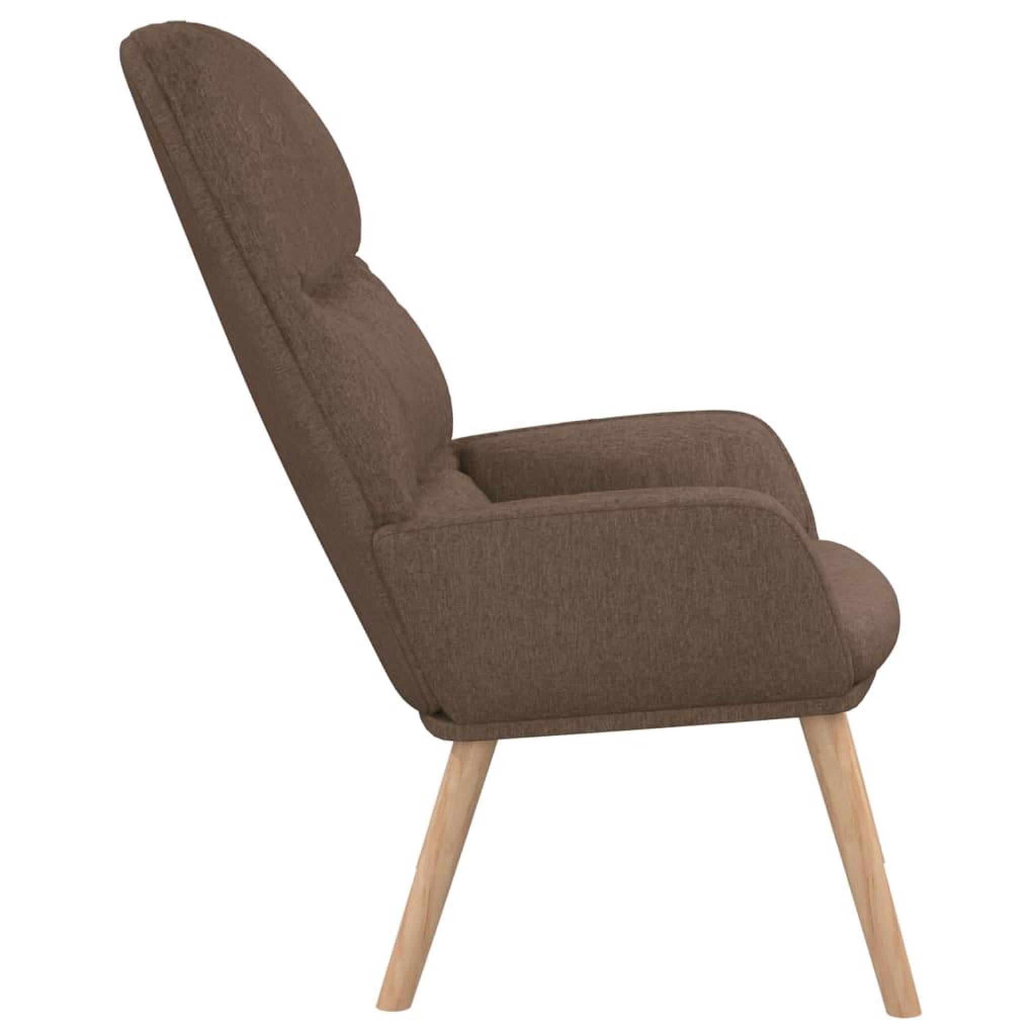 Voir la diapositive 4 : VIDAXL Chaise de relaxation Taupe Tissu