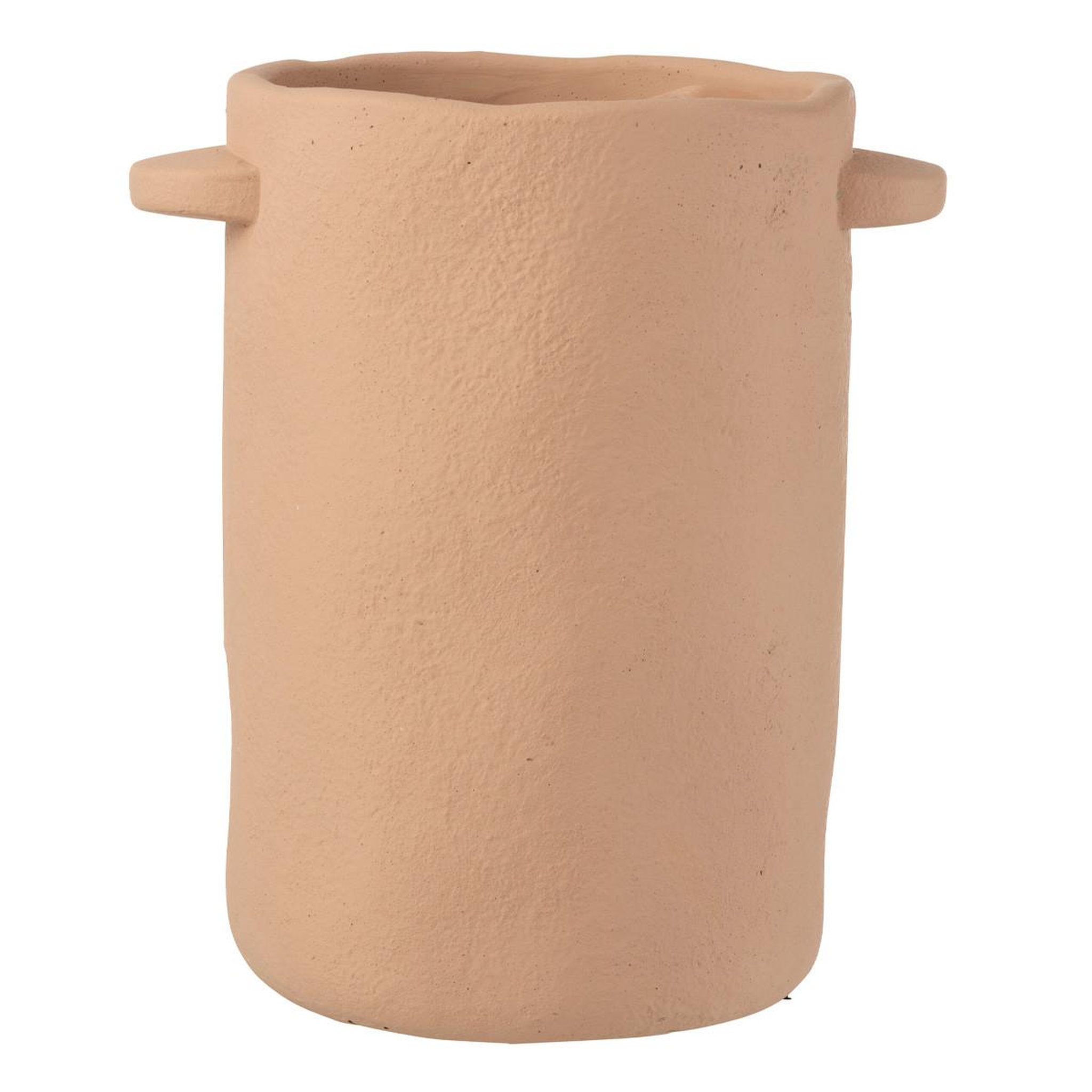 J-LINE Vase Allongé en Ciment  Gustave  30cm Marron Clair
