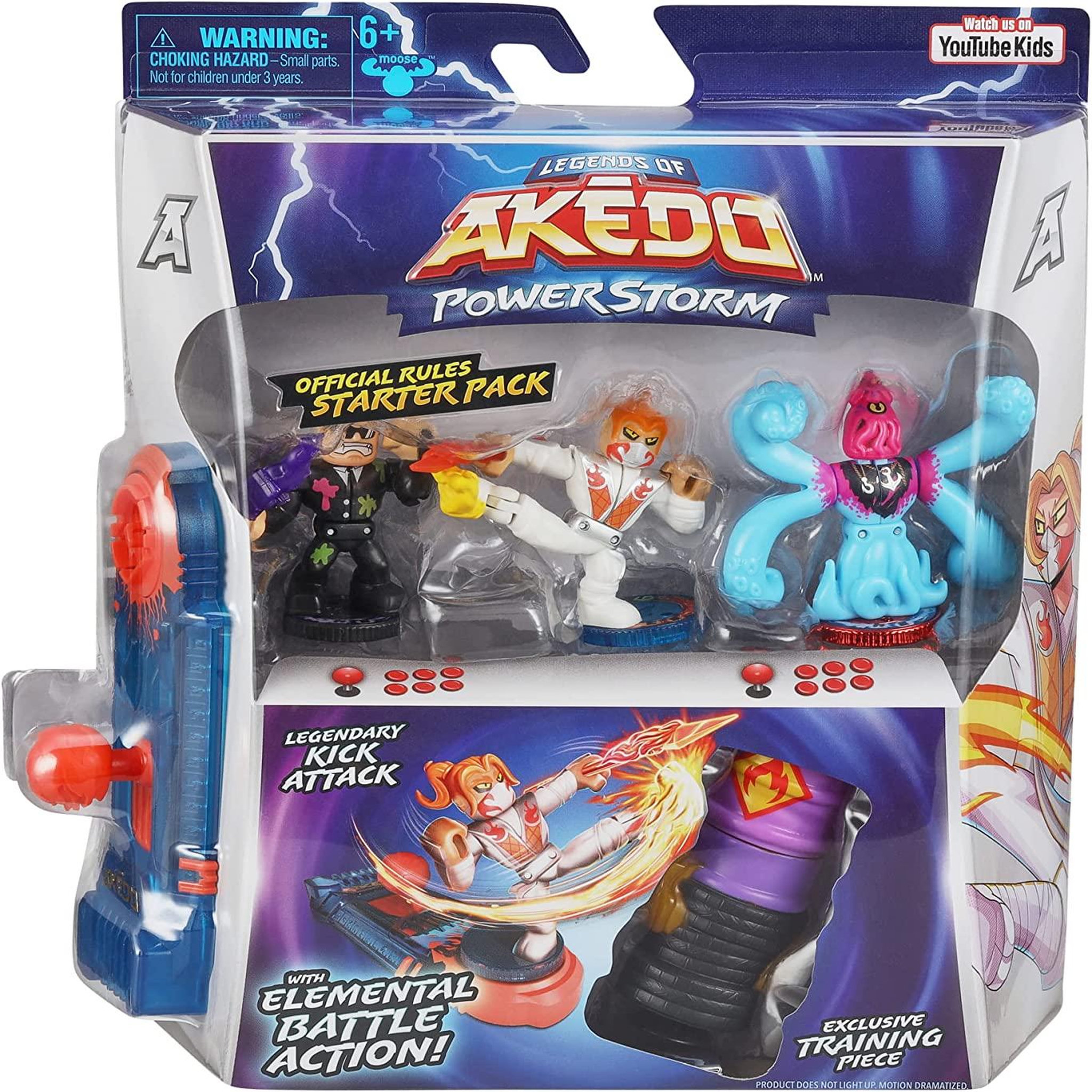 Voir la diapositive 4 : MOOSE TOYS Pack Starter Powerstorm Kick Attack - Akedo