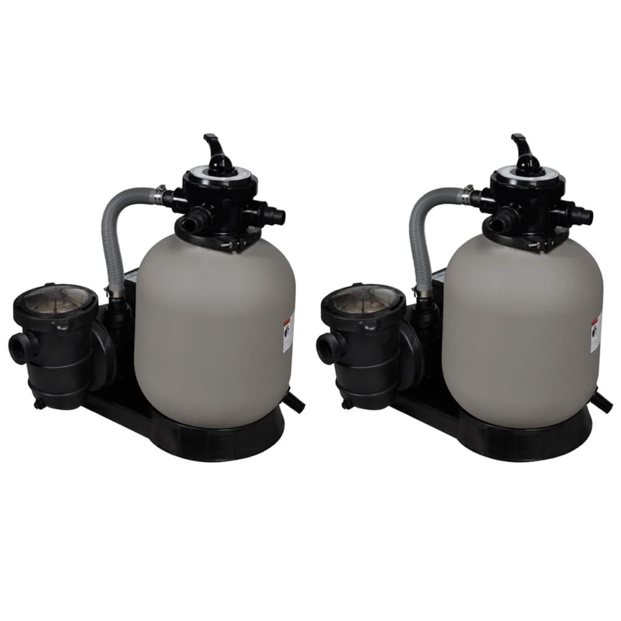 Voir la diapositive 1 : VIDAXL Pompes a filtre a sable 2 pcs 600 W 17000 l/h