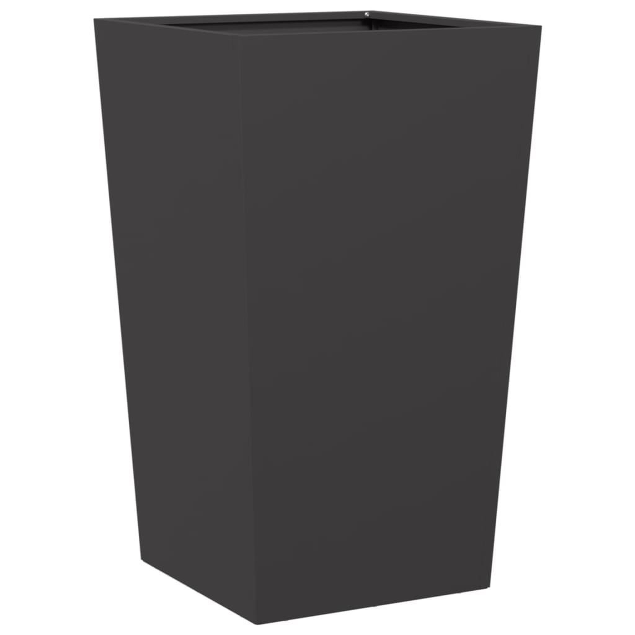 Voir la diapositive 2 : VIDAXL Jardiniere noir 45x45x75 cm acier