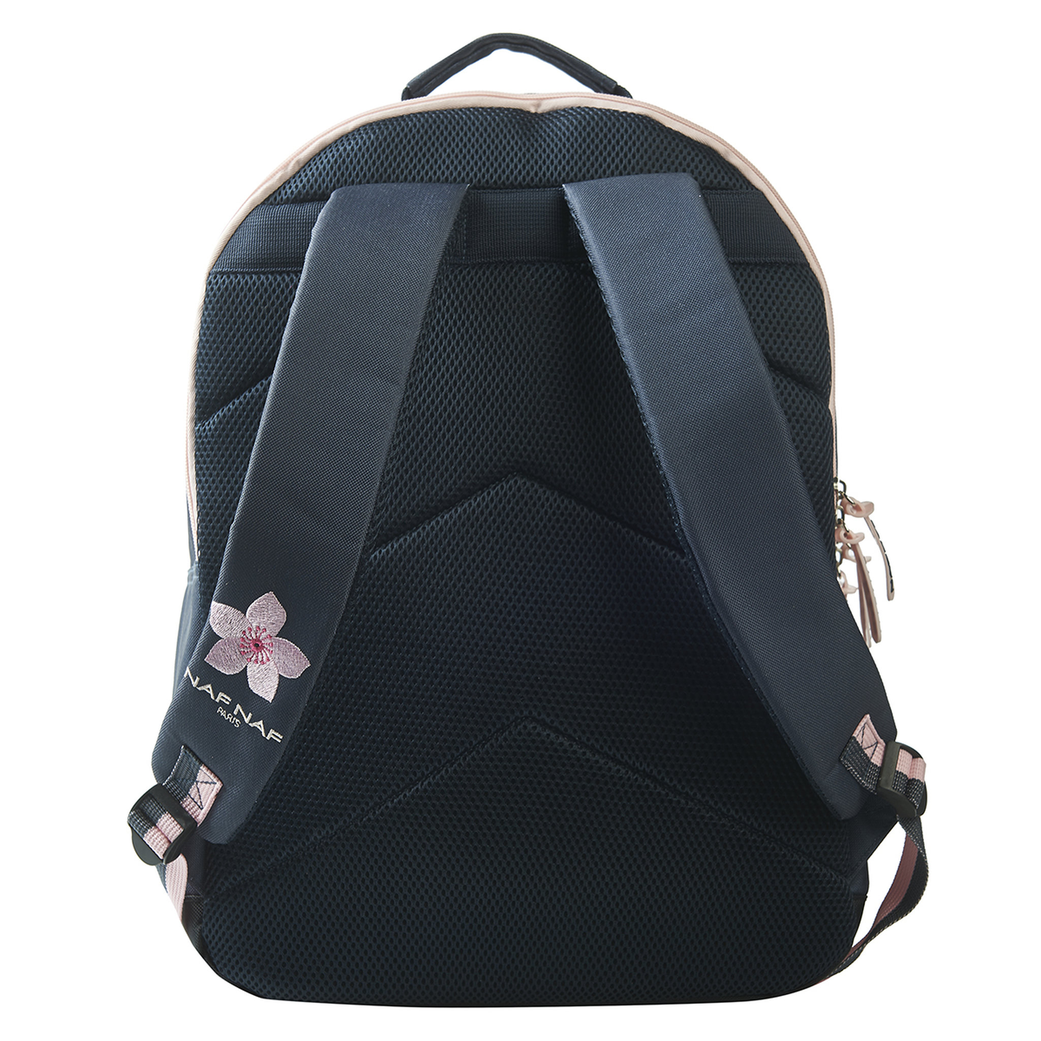 Voir la diapositive 3 : Naf Naf Sac à dos 2 compartiments bleu motif fleurs 