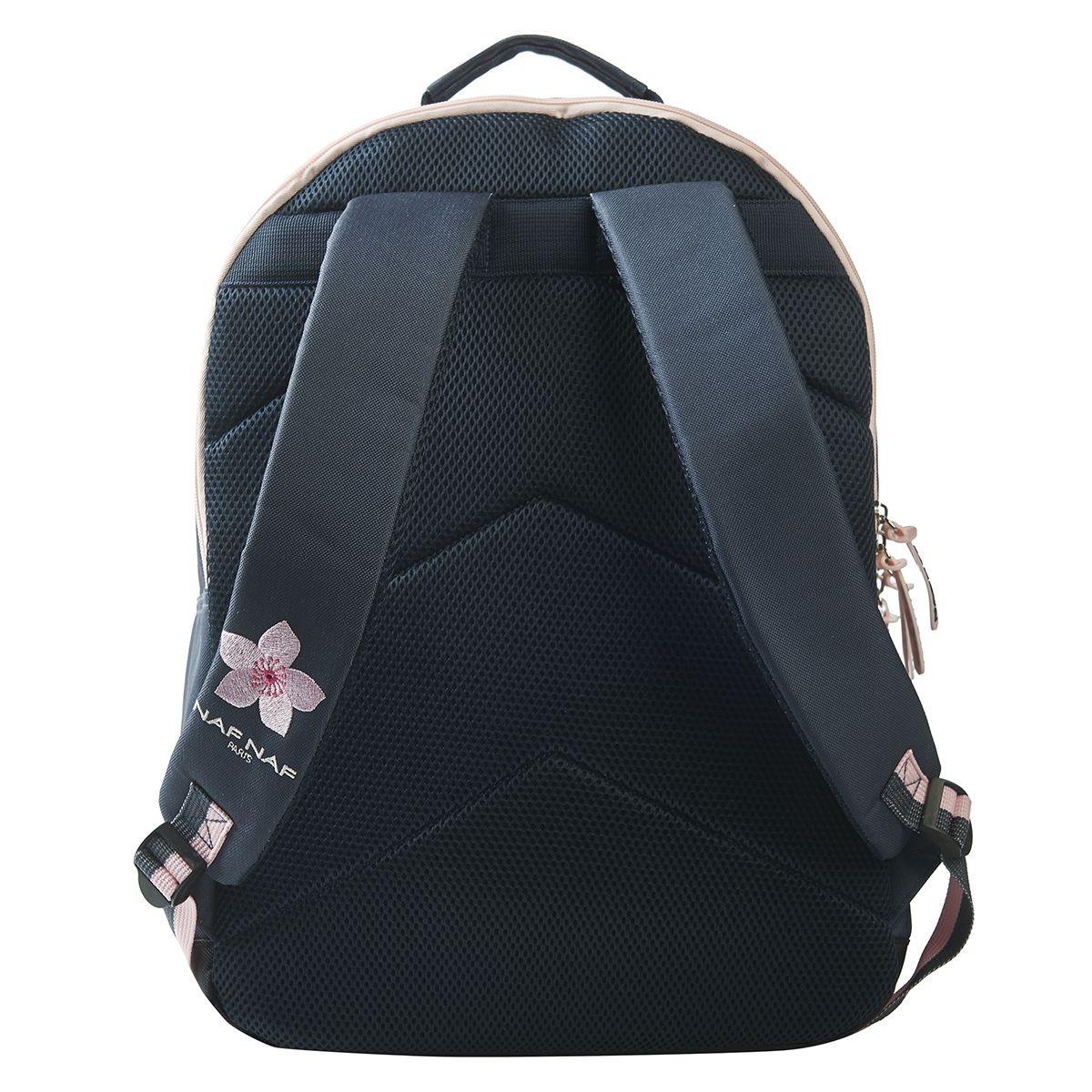 Naf Naf Sac à dos 2 compartiments bleu motif fleurs 