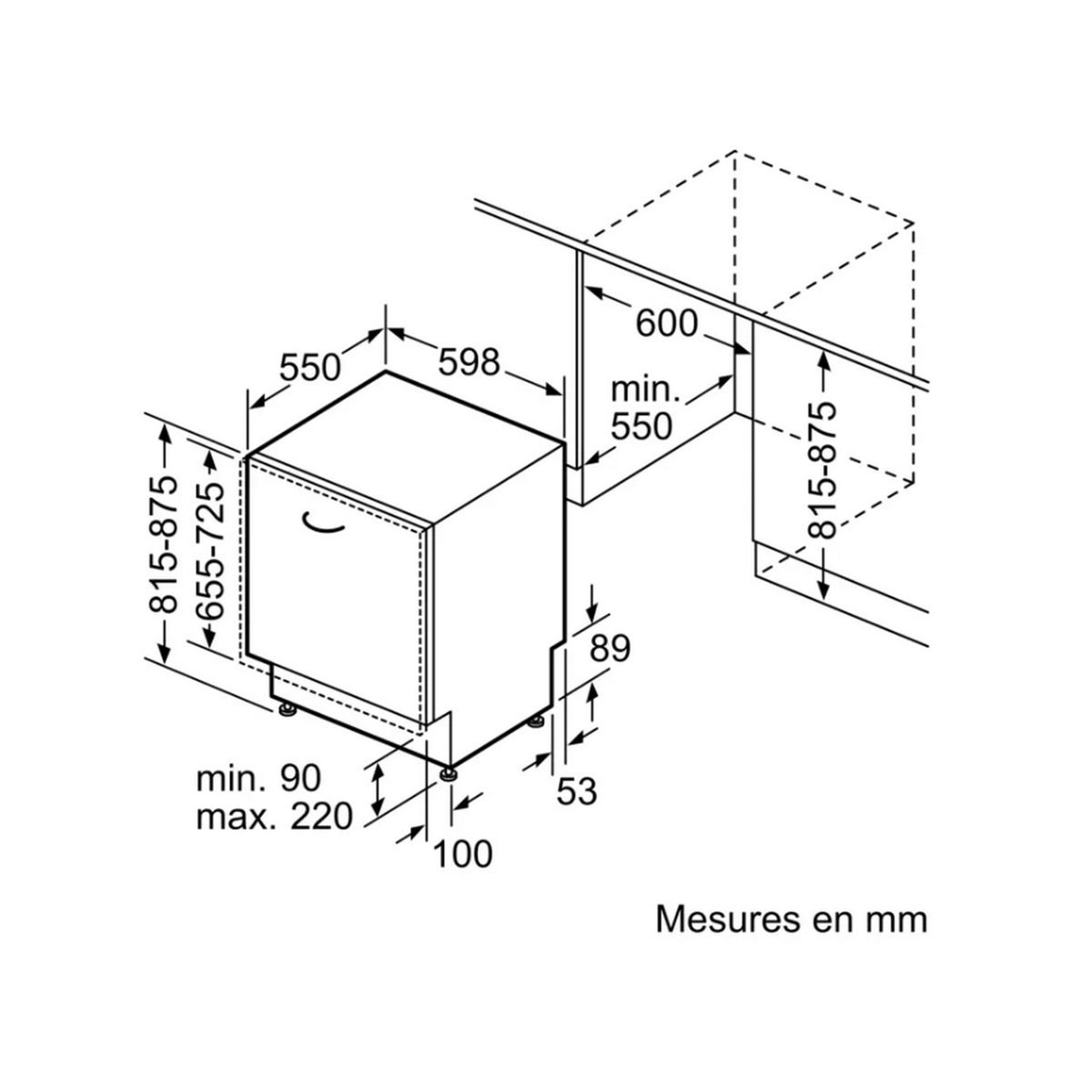 Voir la diapositive 6 : Siemens Lave-vaisselle 60cm 14 couverts 42db tout intégrable - sn63hx16ce