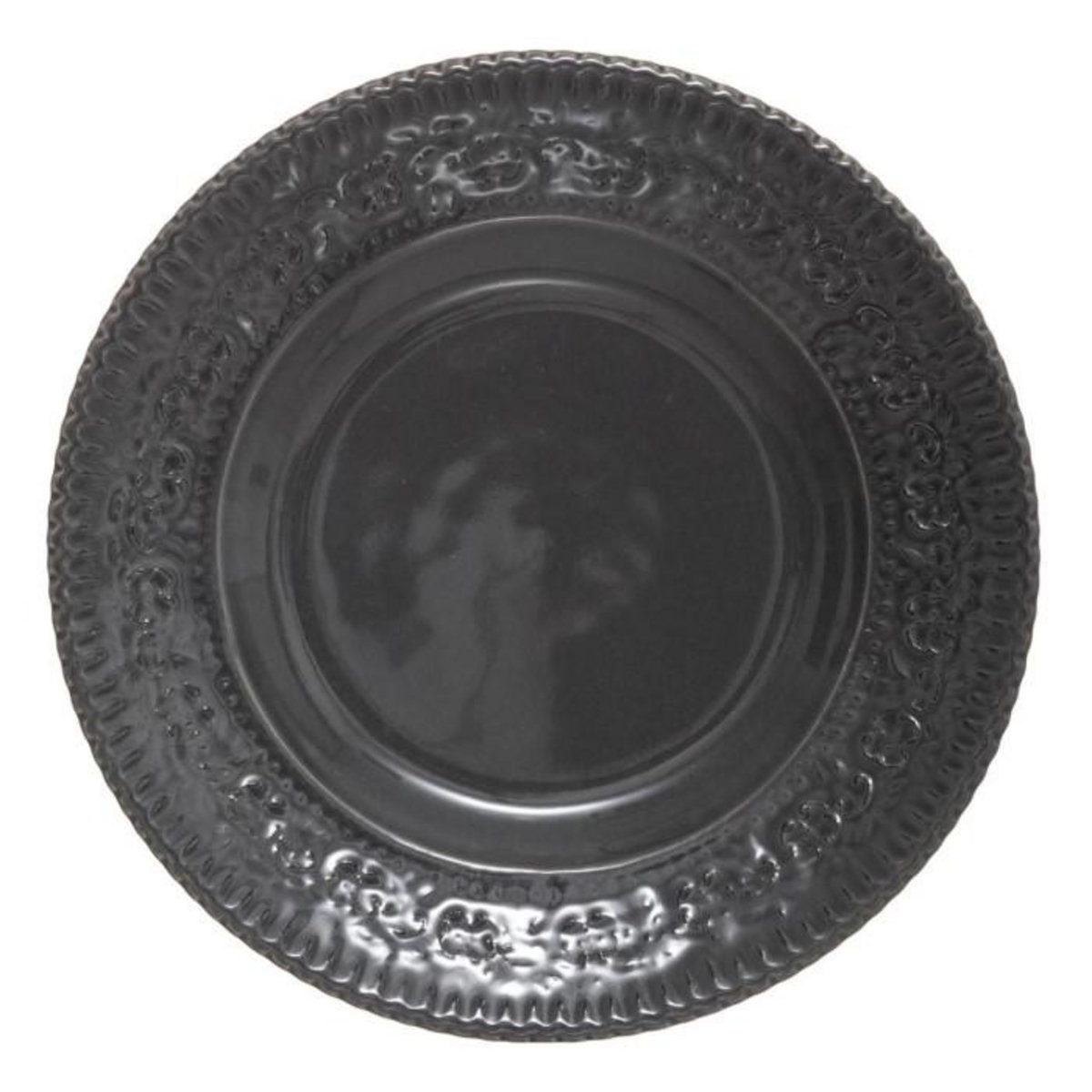 SECRET DE GOURMET Lot de 6 Assiettes à Dessert  Gypsy  22cm Gris