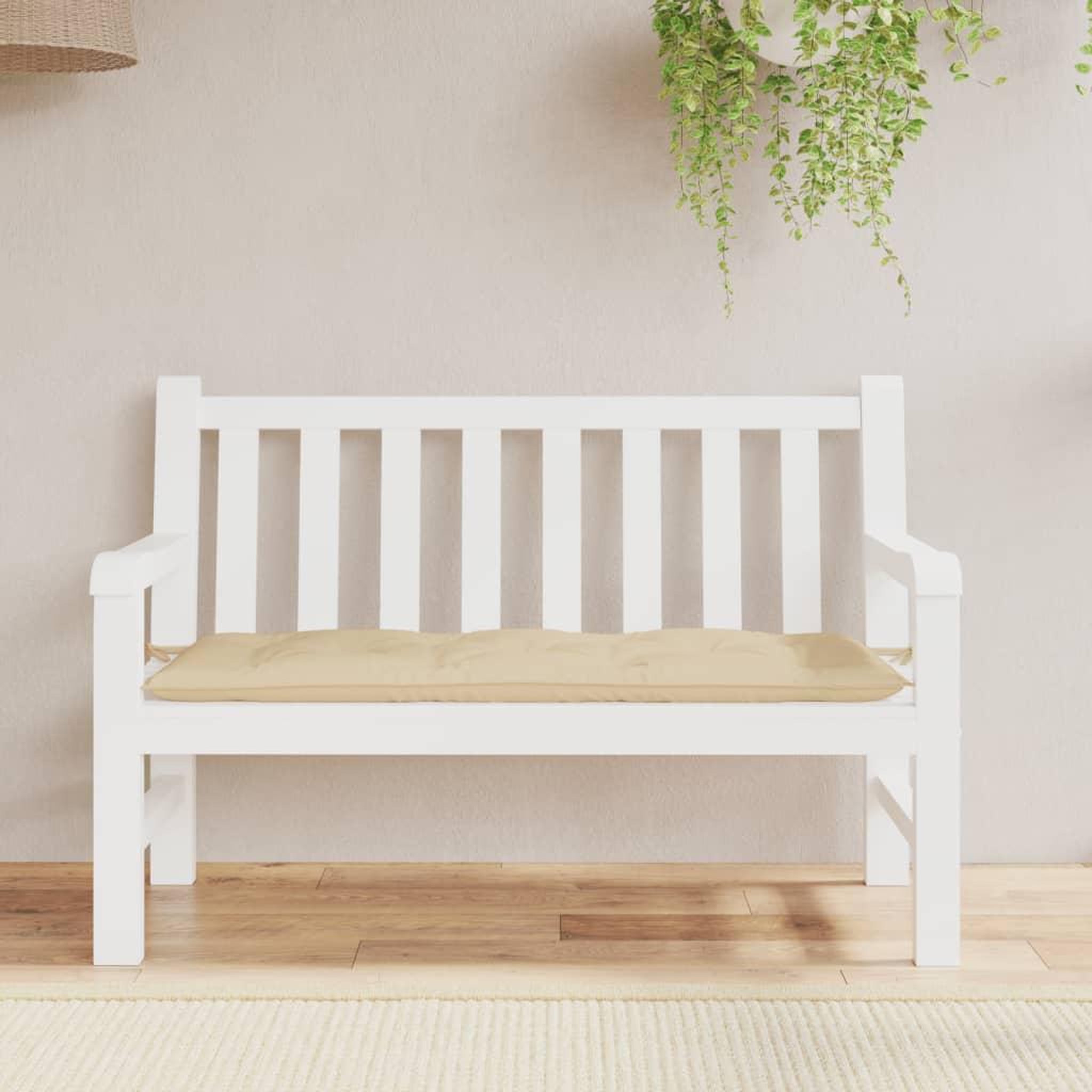 Voir la diapositive 1 : VIDAXL Coussin de banc de jardin beige 120x50x7 cm tissu oxford