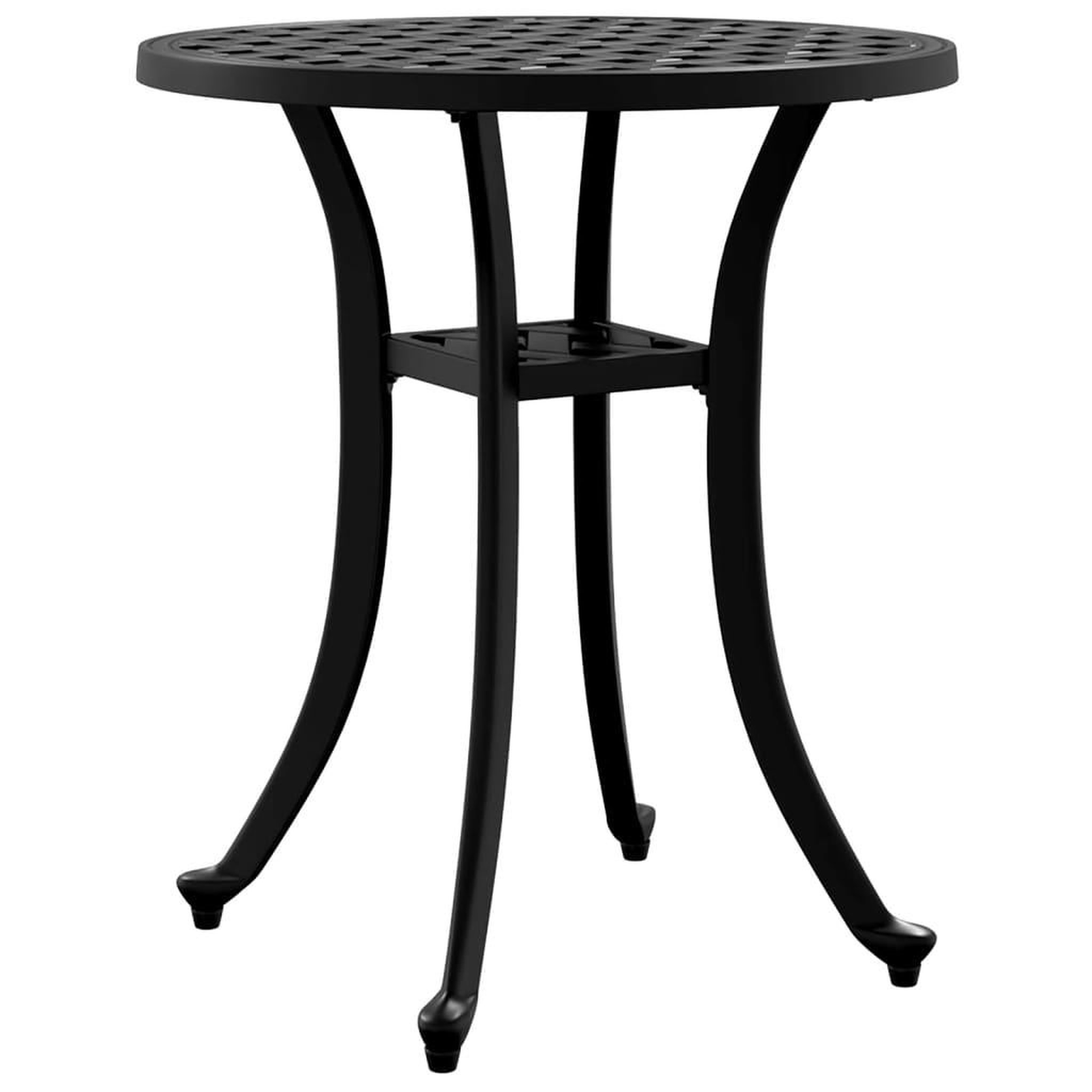 Voir la diapositive 5 : VIDAXL Table de jardin noir Ø48x53 cm aluminium coule