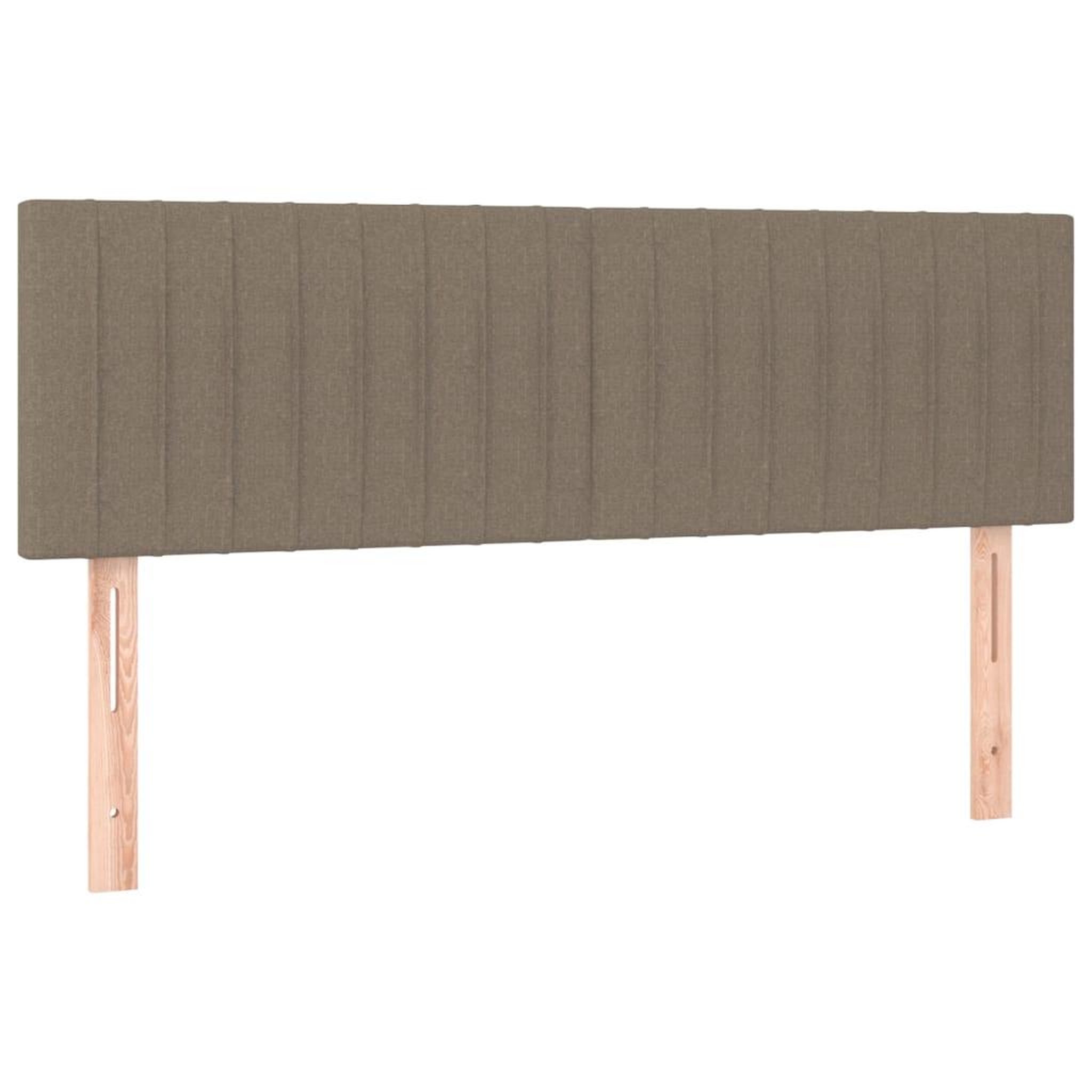 Voir la diapositive 4 : VIDAXL Tete de lit a LED Taupe 144x5x78/88 cm Tissu