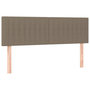 Voir la diapositive 4 : VIDAXL Tete de lit a LED Taupe 144x5x78/88 cm Tissu