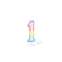 Voir la diapositive 2 : Paris Prix Bougie d'Anniversaire  Chiffre 1  10cm Multicolore
