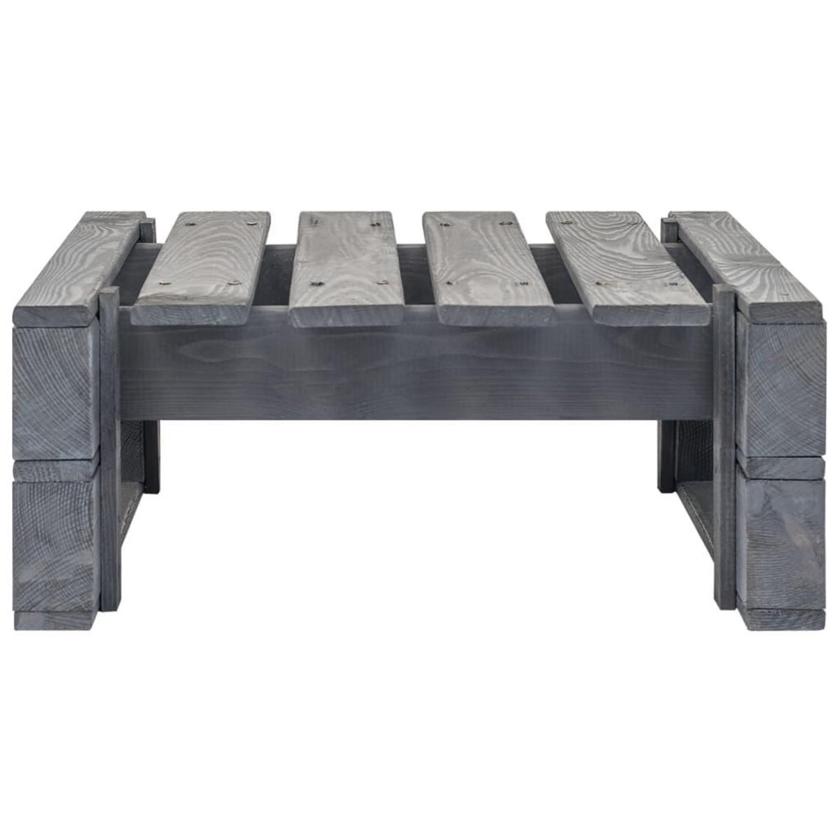 VIDAXL Repose-pied palette de jardin bois gris