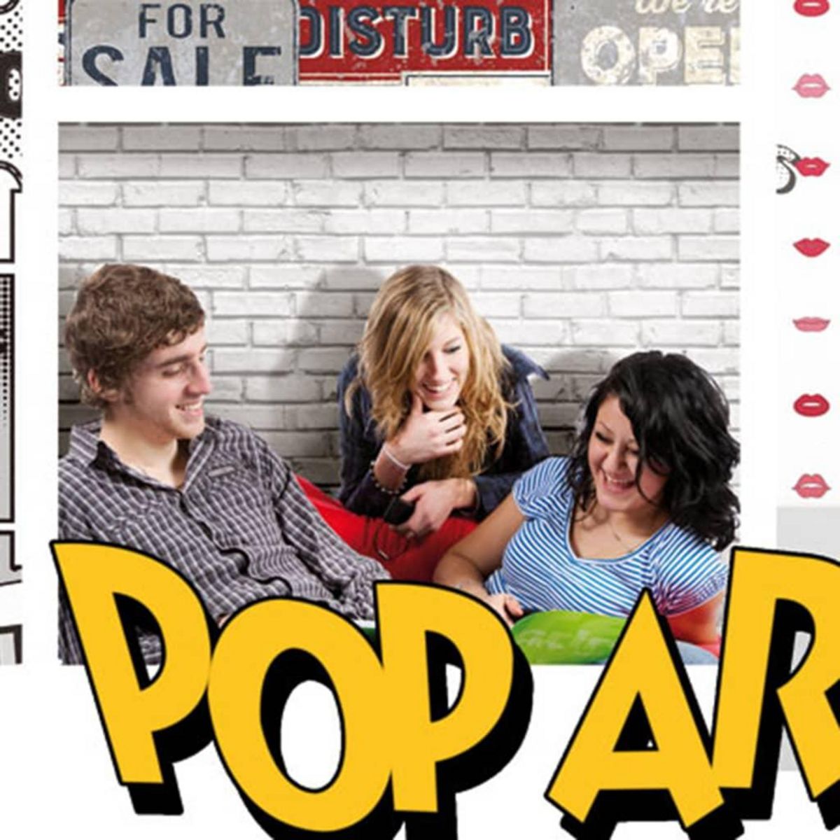 Noordwand Urban Friends & Coffee Papier peint Briques Gris et blanc