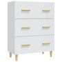 Voir la diapositive 2 : VIDAXL Buffet Blanc brillant 70x34x90 cm Bois d'ingenierie