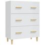 Voir la diapositive 2 : VIDAXL Buffet Blanc brillant 70x34x90 cm Bois d'ingenierie