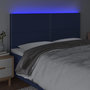 Voir la diapositive 3 : VIDAXL Tete de lit a LED Bleu 200x5x118/128 cm Tissu