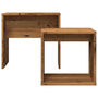 Voir la diapositive 4 : VIDAXL Tables basses gigognes 2 pcs vieux bois bois d'ingenierie