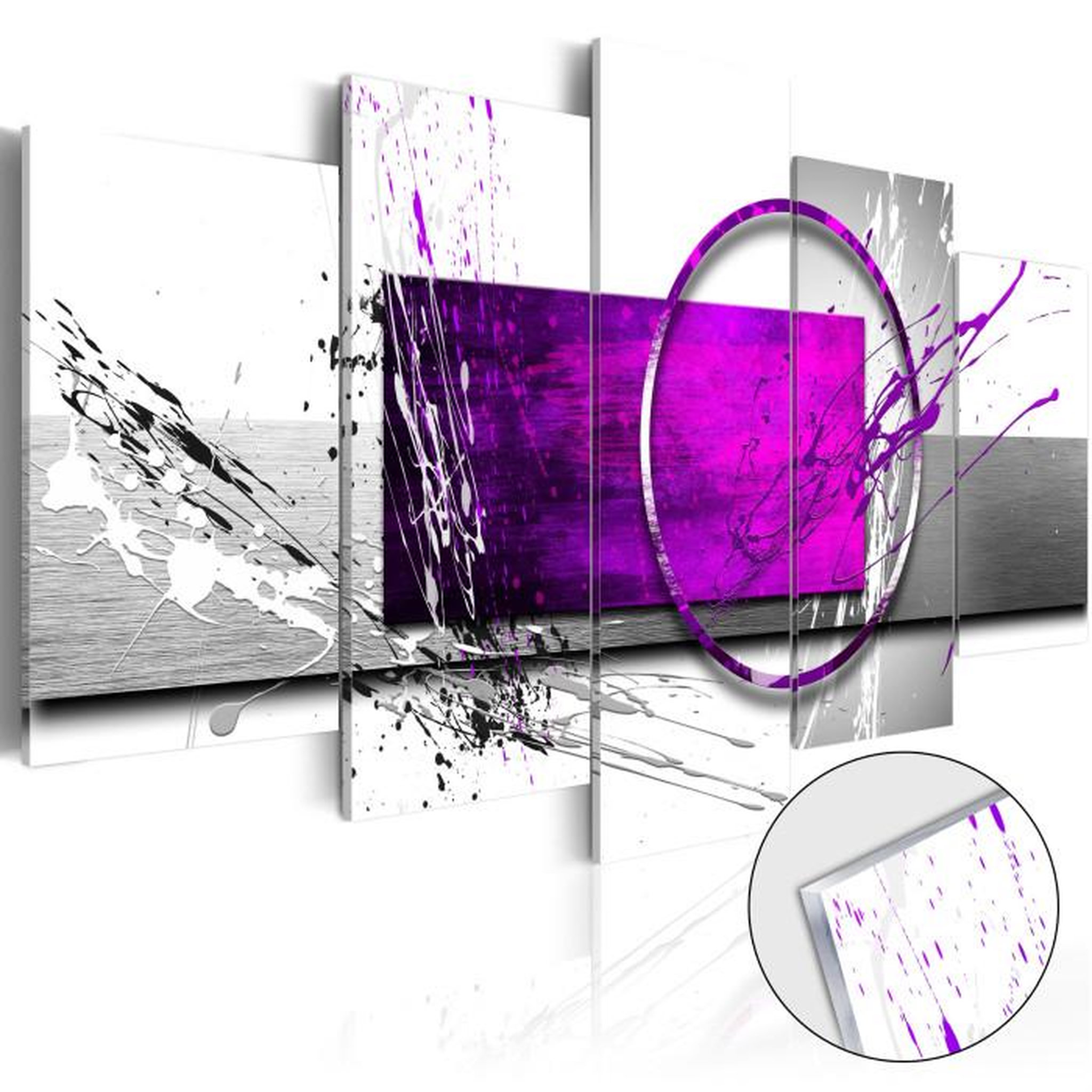 Paris Prix Tableau sur Verre Acrylique  Purple Expression. Coloris disponibles : Multicolore