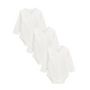 Voir la diapositive 1 : Petit Béguin Lot de 3 bodies bébé manches longues croisés
