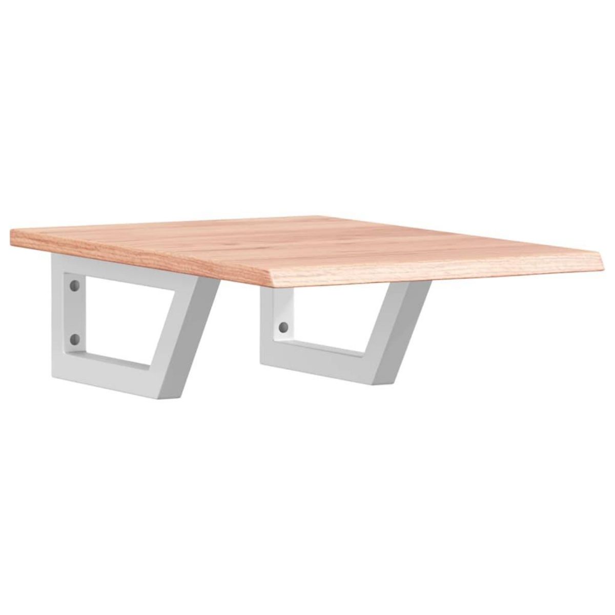 VIDAXL Etagere de vasque murale acier et bois de chene massif