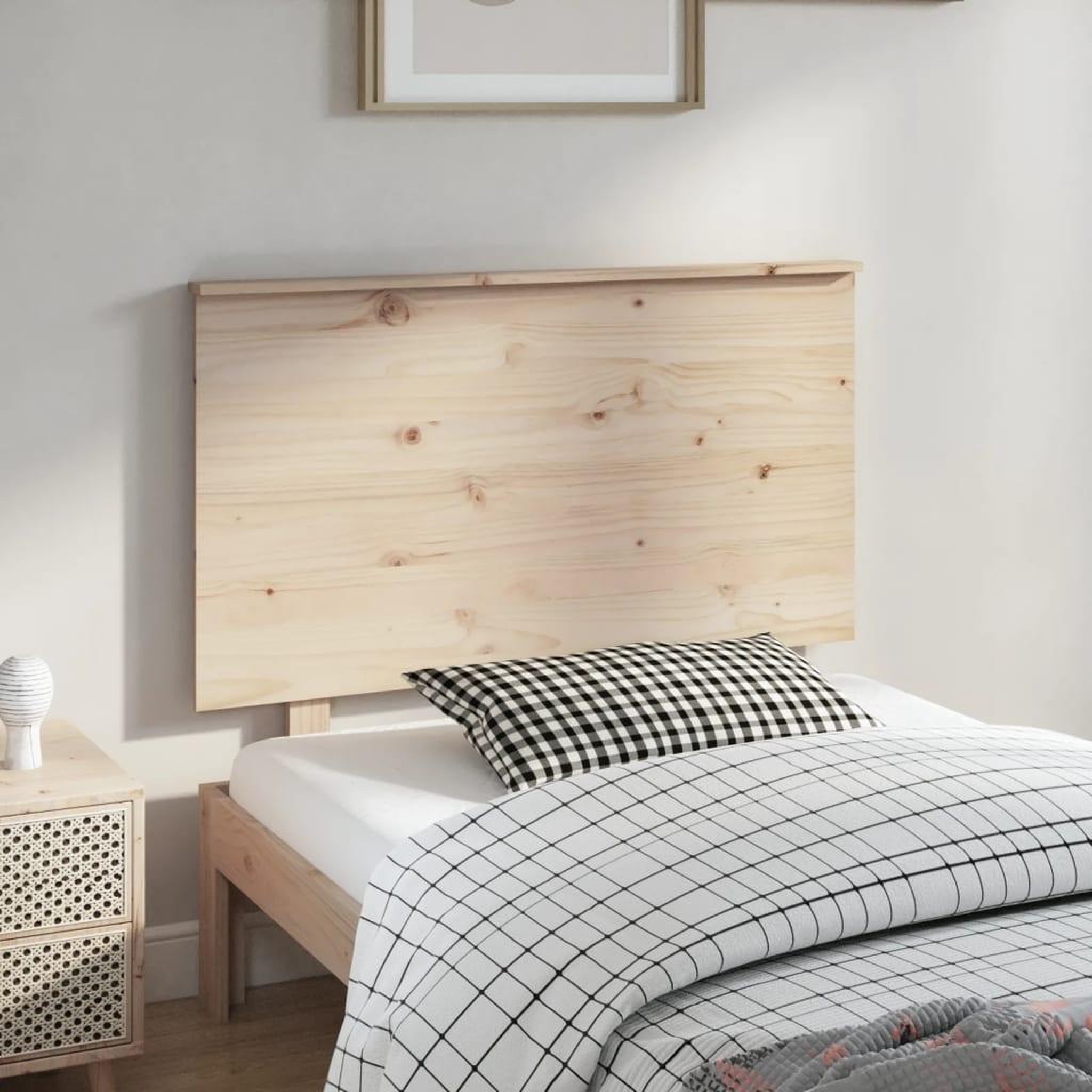 Voir la diapositive 1 : VIDAXL Tete de lit 94x6x82,5 cm Bois massif de pin